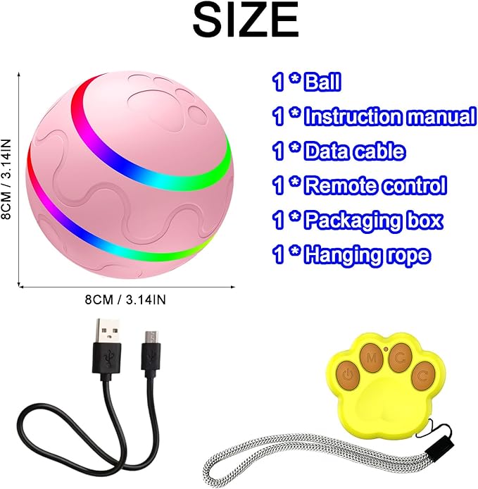 Shaky Ball Toy for Dogs, Large Pet Bounce, Jumping Ball Dog Toy, Automatic Activation Sports Rolling, 2025 New Big Pet Moving Balls (Orange, Smart)