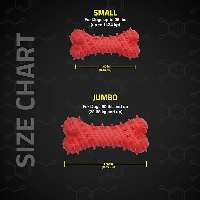 Playology Dog Toys | Puppy Toy Teething Bone Designed for Young & Active Dogs | Small Beef Scented Toy Made from Non Toxic Materials