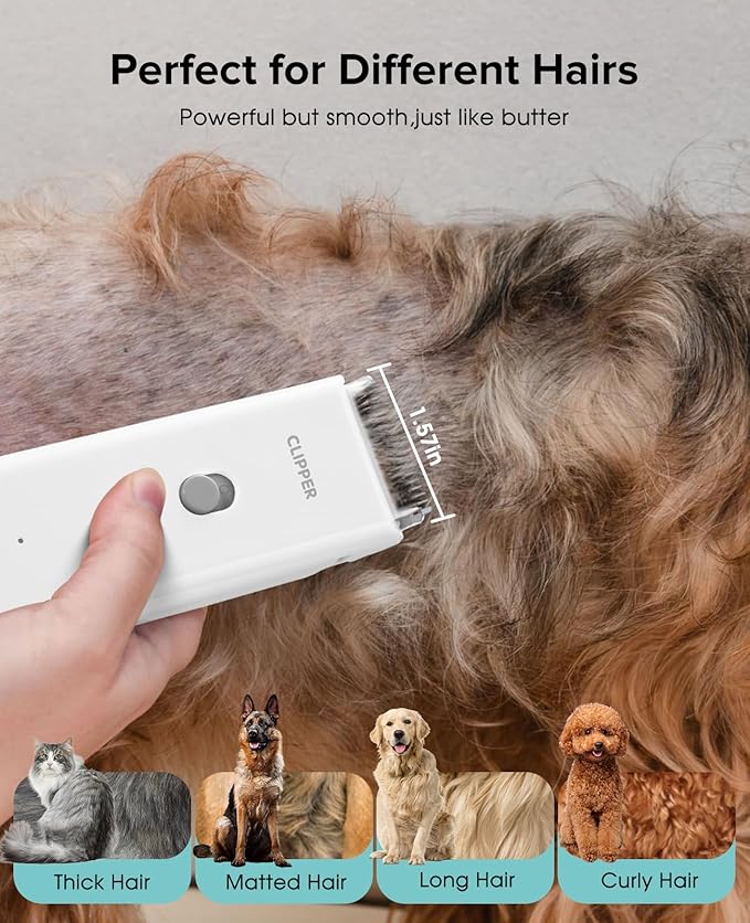 Charging Cable & Standard Size Blade Replacement for Pet Hair Grooming Clipper for Dogs & Cats