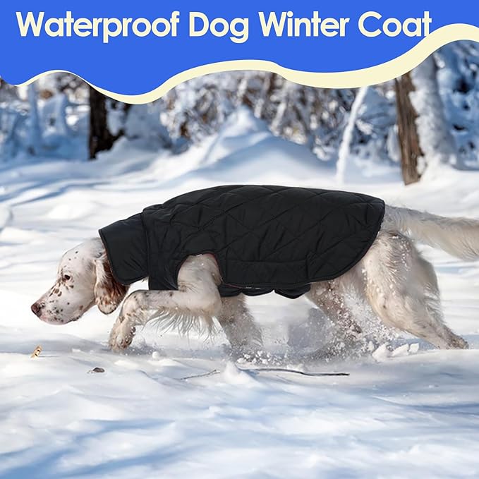 MIGOHI Dog Jackets for Winter, Reversible, Windproof, Waterproof Jackets in Plaid, Warm Vest for Medium Dogs, Green, M