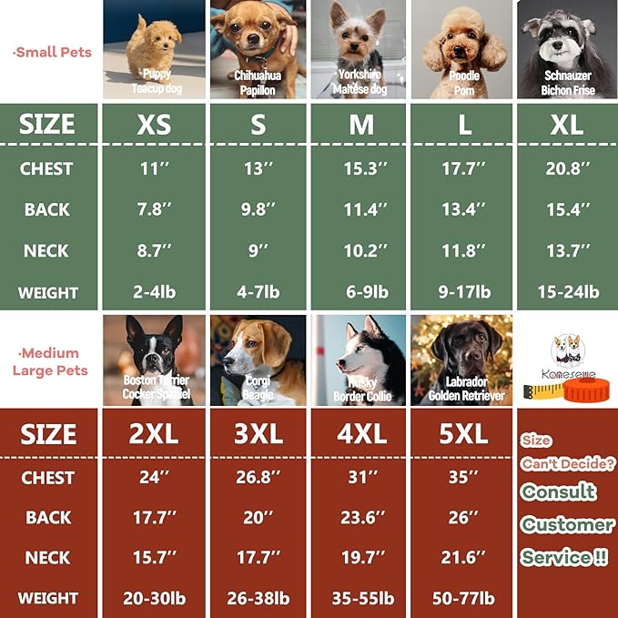 Koneseve Dog Shirts Soft Cat Clothes Comfy Cotton Stretchy for Small Dogs 2-Pack Rust & Mist Green M