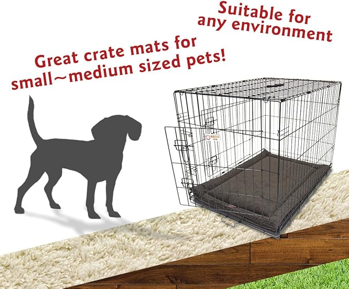 Majestic Pet Orthopedic Memory Foam Dog Crate Mat - Plush Pet Bed Pad for Crates & Kennels | USA Crafted | 30"x21" Villa Storm