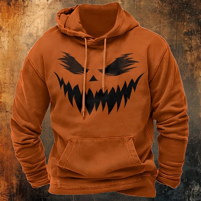 HOTYD Mens Western Aztec Sweatshirts Long Sleeve Fall Fashion Drawstring Pullover Vintage Graphic Cowboy Hoodie for Men
