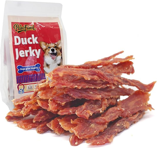 Dog Treats Duck Jerky Made of Real Duck Breast Meat, Rich in Taurine High Protein Low in Fat. Suitable Small Or Medium 、Large Dogs Training Rewards. Each Pack 14.11 Ounces.