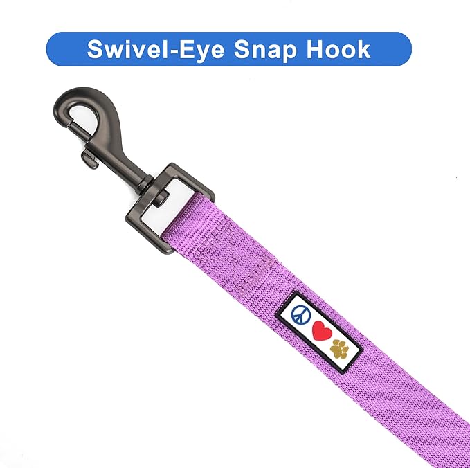 Pawtitas 6 FT Solid Color Leash for Puppy and Dog Leash Dog Training Leash 6 ft or 1.8 m Dog Leash Extra Extra Small Dog Leash can be Used for as a Cat Leash Orchid Dog Leash