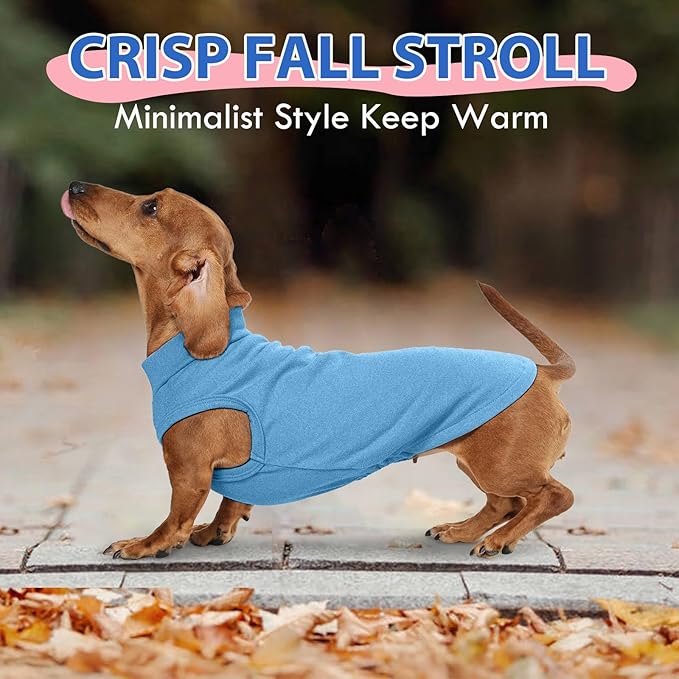 Dog Fleece Vest - Blue, XL - Sleeveless Lightweight Shirts | Warm and Stretchable Sweater for Dachshund Dogs,Sweatshirt Indoor Daily Wear,Small to Medum Dogs Clothes