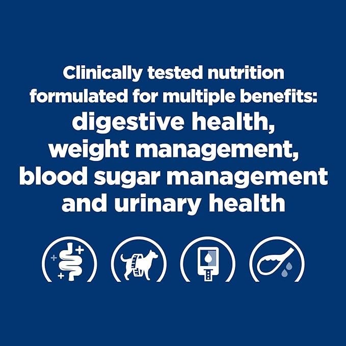 Hill's Prescription Diet w/d Multi-Benefit Digestive/Weight/Glucose/Urinary Management Vegetable & Chicken Stew Wet Dog Food, Veterinary Diet, 5.5 oz. Cans, 24-Pack