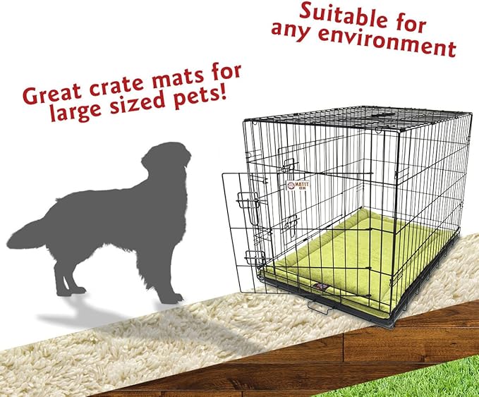 Majestic Pet Orthopedic Memory Foam Dog Crate Mat - Plush Pet Bed Pad for Crates & Kennels | USA Crafted | 42"x26" Villa Apple