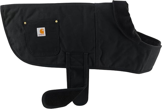 Carhartt Firm Duck Insulated Dog Chore Coat, Durable Weather Resistant Jacket for Cold and Windy Conditions, PFAS Free (Black), Medium