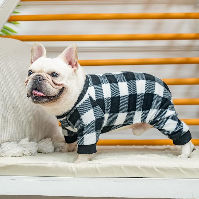 SCENEREAL Dog Pajamas for Small to Large Dogs Soft Pet Sweater Clothes Warm Puppy Onesie Outfits for Doggie Winter Christmas - Dog Jammies Pjs