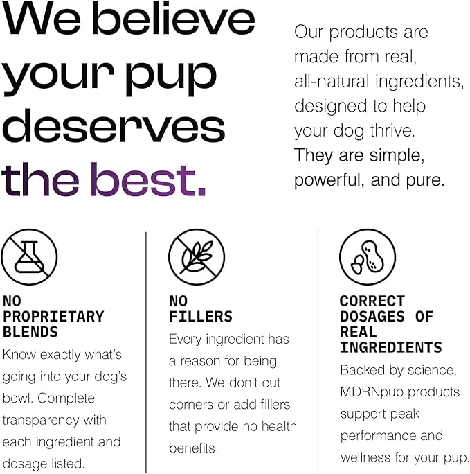 MDRNpup® Unique Dog Treats, Human Grade and All-Natural, Only Four Ingredients, High Protein - Amino Acids, Nothing Artificial, Soft Baked in The USA (13.2 Ounce, Chicken Peptide)