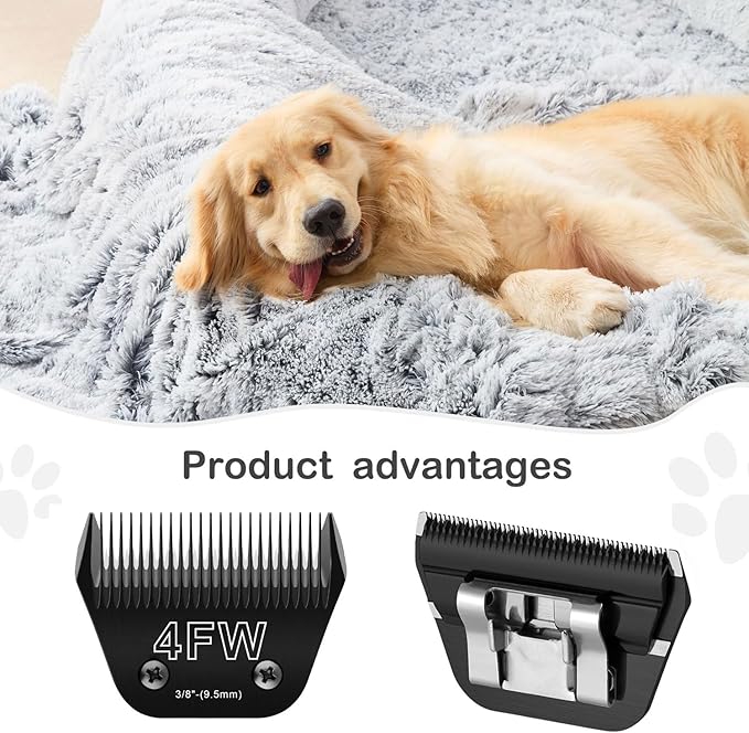 Wide Blade 4FW, Dog Grooming Blade Compatible with Andis,Oster A5,Wahl km10 Clippers, Grooming Wide Blade, A5 Type Blade,for Animal Dog,Cat,Horse (4FW/1PC)