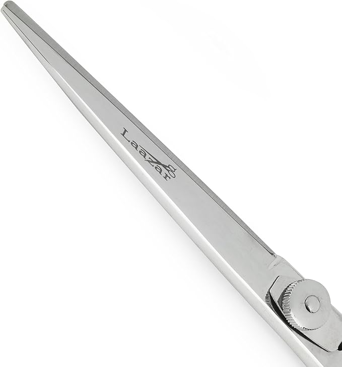 Laazar Pro Pet Grooming Scissors, Premium Steel Dog Grooming Shears with Blue Handles, Long-Lasting Sharp Blades (Straight, 6 Inches)