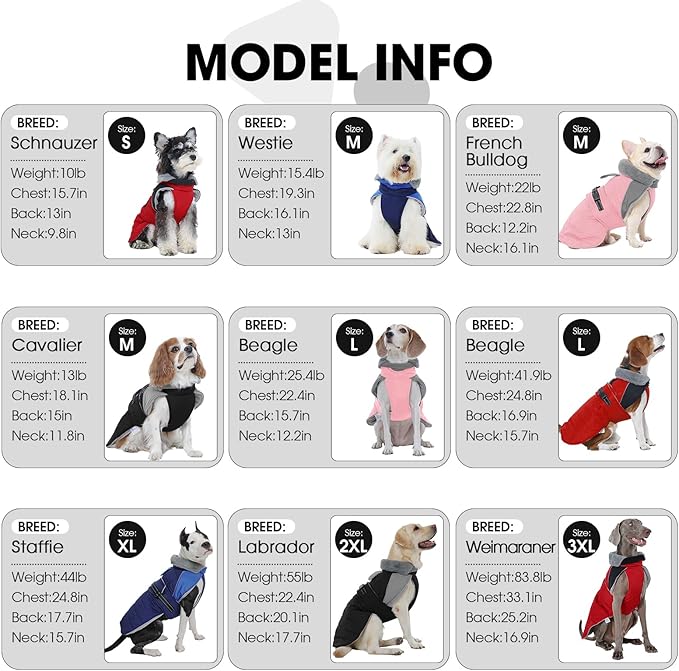 Nanaki Small Dog Coats for Winter Waterproof, Warm Fleece Lining Dog Jacket with Leash Hole, Reflective Adjustable Cold Weather Puppy Jacket Vest, Easy On Pet Snow Jacket Suit Male Female, Black S