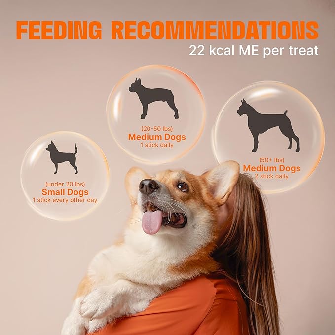 M-PETS Dog Treats, 5 Flavor Dogs Kabob Snacks Long Lasting Chews, Made with Real Chicken and Duck Jerky Meat 18pcs Rawhide Sticks