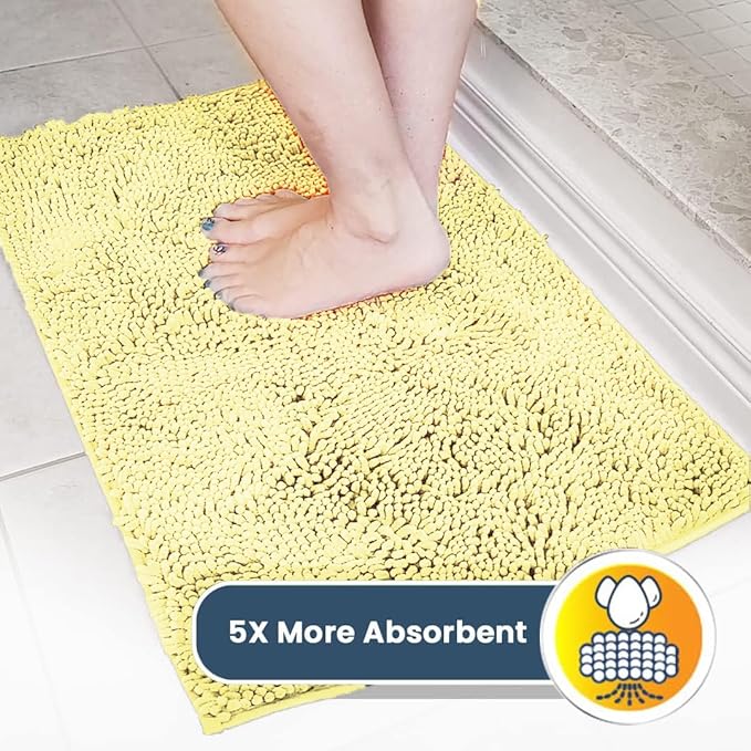 Muddy Mat® Original Dog Door Mat for Muddy Paws, Super Absorbent Microfiber, Non-Slip Washable Pet Rug, Quick Dry Chenille Entryway Carpet, Machine Washable Indoor Outdoor mat, Yellow 24"x35"