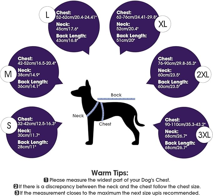 Dog Coats for Large Dogs,2XL Warm Fleece Winter Jacket,Dog Coat with Leash Hole,Waterproof Pet Cold Weather Coats Vest,Dogs Winter Clothes,Reflective Turtleneck PRT Snowsuit,Purple,2XL