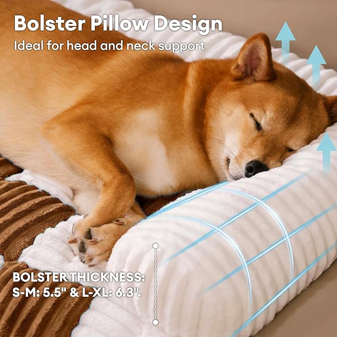 FUNNY FUZZY Pet Couch Covers for Sofa, Dog Couch Bed for Furniture Protector, Pet Bed Mat, Couch Cover for Dogs Washable with Non Slip, Medium, Brown