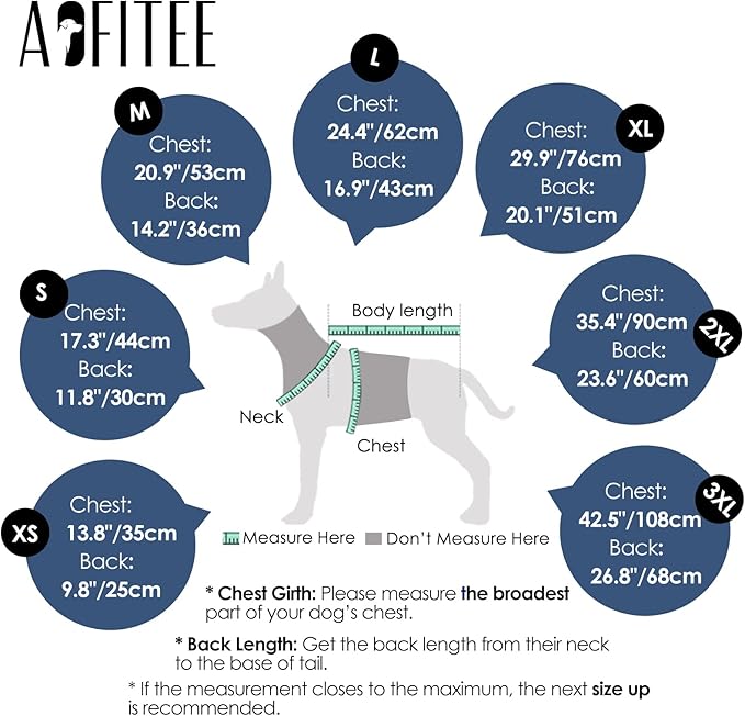 AOFITEE Small Dog Coat, XS Dog Jacket Winter with Harness Built in, Warm Fleece Puppy Coat, Waterproof Pet Puffer Jacket Snowsuit with Zipper, Reflective Dogs Cold Weather Coats Sweater, Blue XS