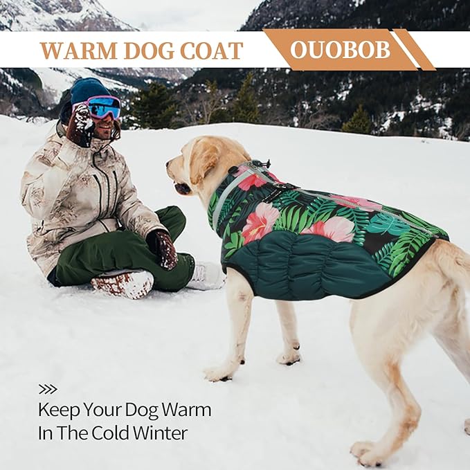 Dog Jackets for Medium Dogs,Medium Dog Coat,Warm Pet Winter Coat Zip Up Back,Waterproof Dogs Jacket with D-Ring,Pet Cold Weather Coats with Fleece Lined, Snowsuit Pug Boston Terrier,M