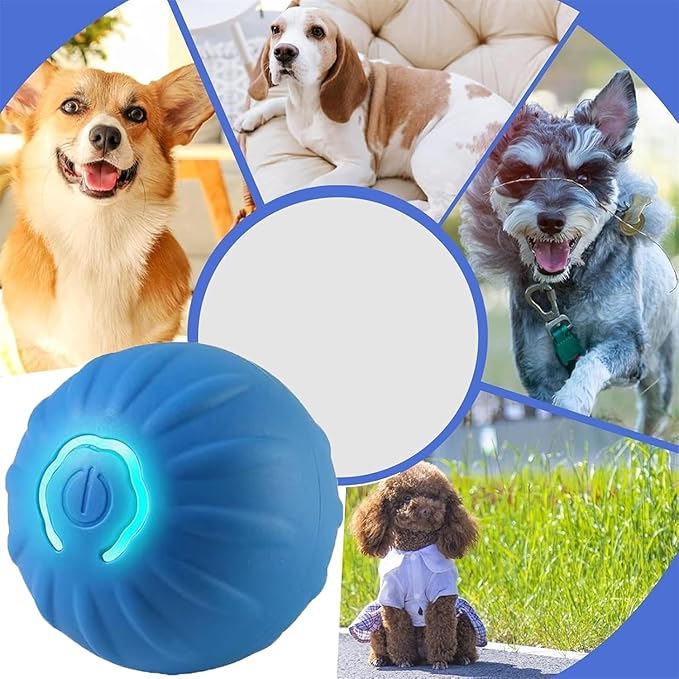 Alizure Dog Ball, Dura Spin Smart Dog Ball, Automatic Rolling Balls for Dogs Interactive Dogs Toys for Aggressive Chewers (Orange)