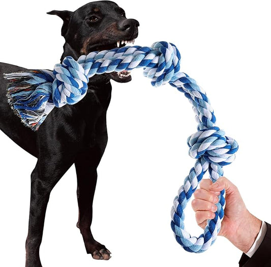 Dog Rope Toys, Indestructible Dog Toy, Dog Chew Toys for Aggressive Chewers, Tough Puppy Teething Chew Toys for Boredom, Dental Cleaning Tug of War Dog Toy, Great for Small to Large Breed
