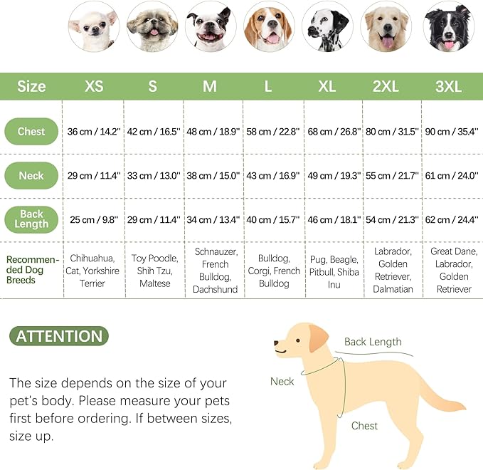 BRKURLEG Dog Sweater Warm Soft Fleece Dogs Sweaters, Turtleneck Sweatshirt for Small Medium Large Dogs, Dog Winter Coat, Christmas Pet Jacket with Zipper Cold Weather Coat (Green, XXXL)