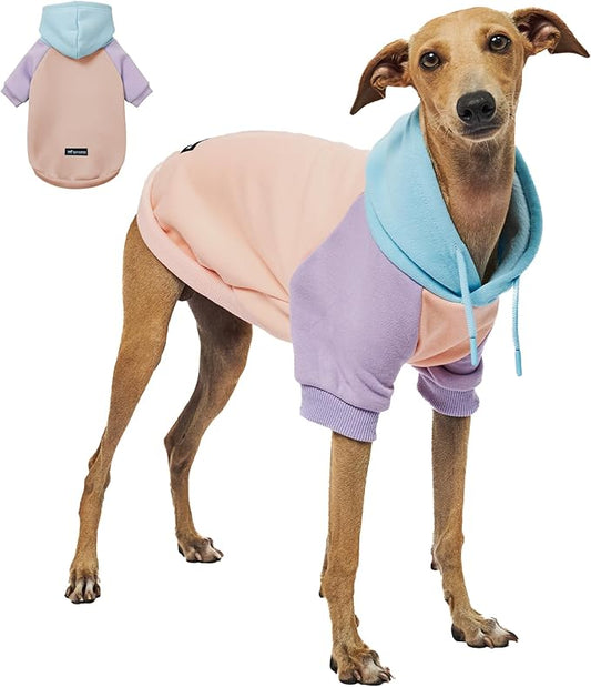 Tuff Pupper Dog Hoodie | Premium Quality 100% Organic Cotton | Ultra Soft Interior for Superior Comfort | Elastic Cuffs & Drawstring for Warmth | Stretch Fit Suitable for All Breeds (Pastel, XS)