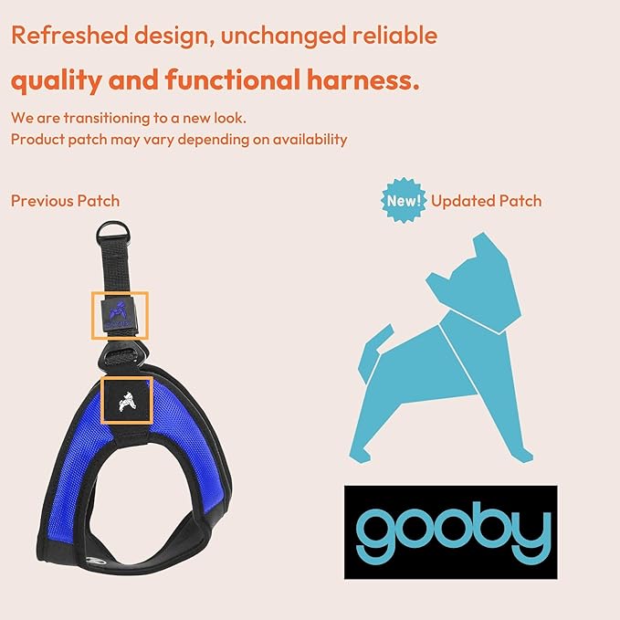 Gooby Escape Free Easy Fit Harness - Black, Small - No Pull Step-in Patented Dog Harness with Quick Release Buckle for Small to Medium Dogs