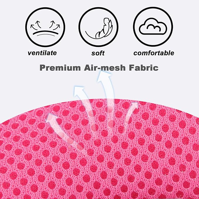 SOLMOONY Small Dog Harness,Soft Mesh Puppy Harness and Leash Set,No Escape Cat Harnesses for Training Walking,Reflective Adjustable Puppy Vest for Small Medium Dogs, Cats (Hot Pink, XL)