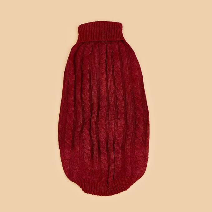 Dog Sweater for Small Medium Large Dogs - Warm Winter Turtleneck Knit Dog Sweaters Soft Pet Cat Clothes Christmas Coat Indoor Outdoor Use for Puppy Kitten Male Female Girl Boy Pets
