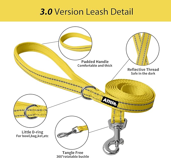 AIITLE Small Harness for Puppy with A Leash - Summer Dog Harnesses with Super Breathable Mesh, Reflective No-Pull Pet Vest for Outdoor Walking, Camping for XX-Small Dogs, Cats Yellow XXS