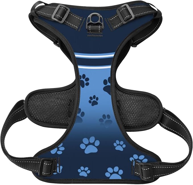 Custom Tennessee Dog Harness with Reflective Stripes Personalized Name and Number Dog Vest Harness with Pet Traction Rope for Small Medium Large Dog