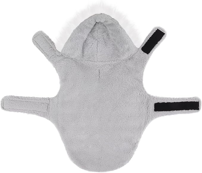 HDE Dog Puffer Jacket Fleece Lined Warm Dog Parka Winter Coat with Harness Hole 90s Colorblock - S