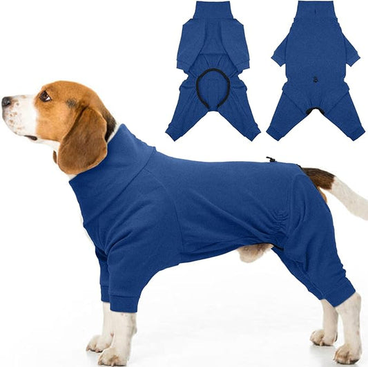 Dog Winter Coat,Full Body Pajamas Onesie Warm Dog Cold Weather Jacket,4-Legged Onesie Jumpsuit,High Collar Snowsuit Sweater for Walking, Hiking, Travel, Home Wear