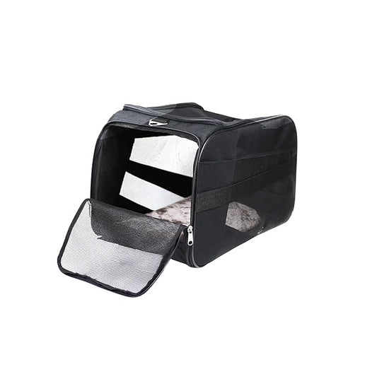 dbest products Pet Smart Cart Carrier, Large, Black, Soft Sided Collapsible Folding Travel Bag, Dog Cat Airline Approved Tote Luggage Backpack