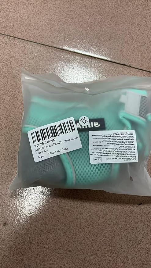 AIITLE Escape Proof Dog Harness - Step in Adjustable Dog Harness No Choke Over with Breathable Mesh for Summer- Outdoor Walking, Camping, Training for Medium Dogs Turquoise XL