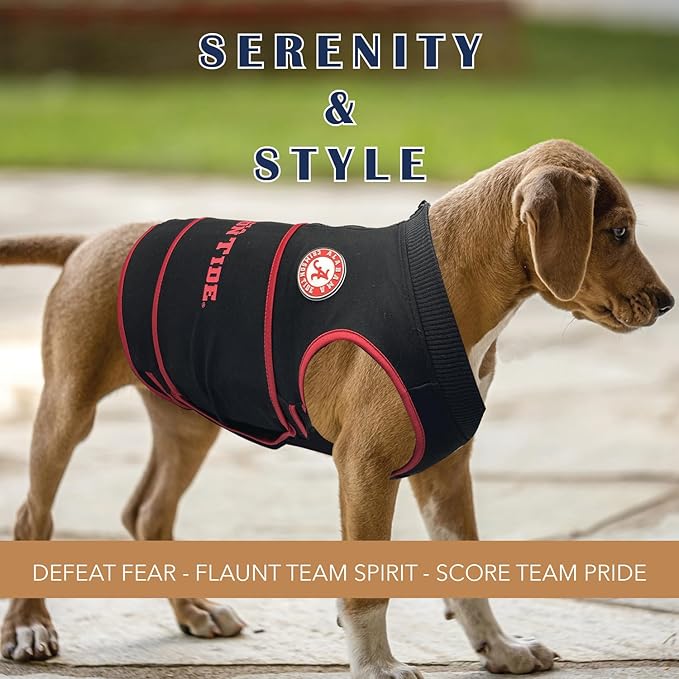 NCAA Alabama Crimson Tide Dog Anxiety Calming Shirt Soothing Vest, Dogs & Cats with Anxiety, Fears, Fireworks, Loud Noises, Dark, Lonely Keeps Dogs Calm & Feeling Safe, Relaxing Jacket, Small