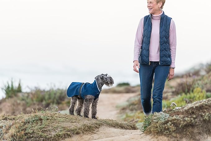Goldpaw Rainpaw Waterproof Dog Raincoat - Durable Dog Rain Jacket for All Seasons - Easy to Wear, Adjustable, Premium Pet Outerwear - Made in The USA - Machine Washable - Navy - Size 8