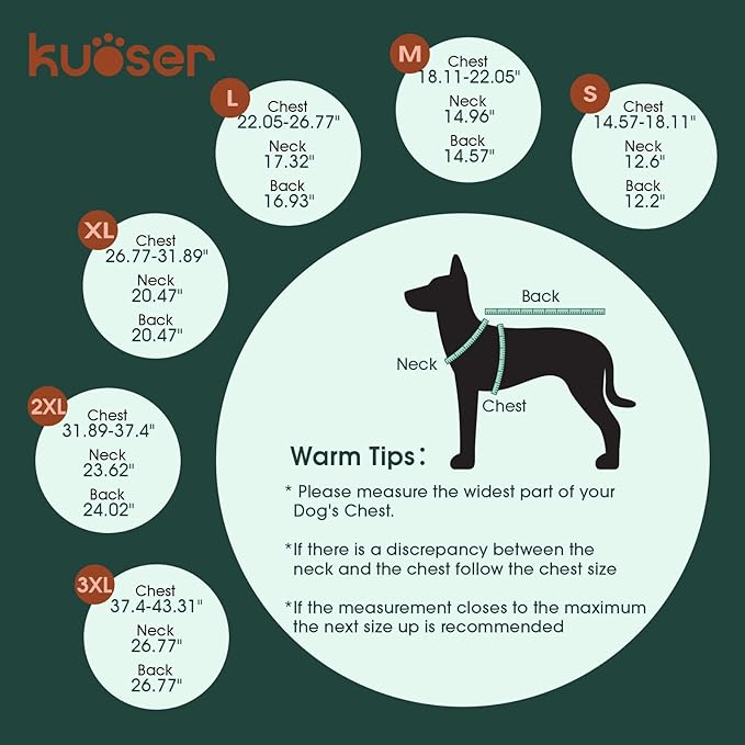 Kuoser Dog Raincoat, Waterproof Dog Rain Jacket with Clear Hooded Double Layer, Lightweight Reflective Dogs Rain Coat with Adjustable Belly Strap, Rain Coats for Large Dogs Outdoor Wear, Blue XL