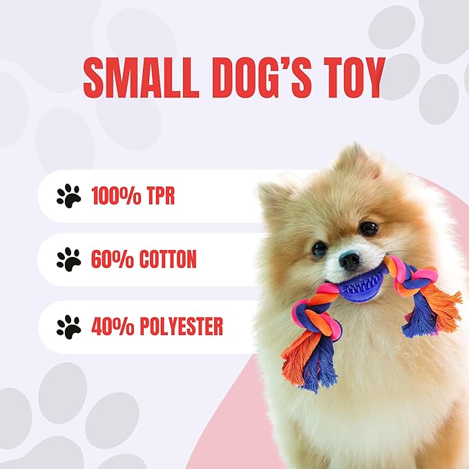 Small Puppy Toys - Puppy Teething Toys, Chew Toys for Dogs, Small Dog Rope Toys, Treat Dispensing Dog Toys for Puppy Training and Dental Health, Ideal for Dog Owners