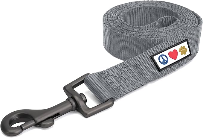 Pawtitas 6 FT Solid Color Leash for Puppy & Cat Training - Extra Small, 6 ft or 1.8 m, Grey