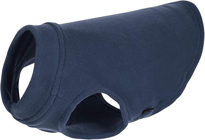 Gooby Stretch Fleece Vest Dog Sweater - Indigo Blue, X-Small - Warm Pullover Super Stretchy Fleece Dog Jacket for Small to Large Dogs