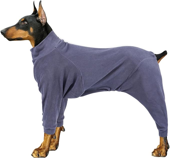 Dog Winter Coat,Warm Jacket,Puppy Polar Fleece High Collar Full Body Snowsuit,Comfort Windproof Dog Sweater(Grey,XS)