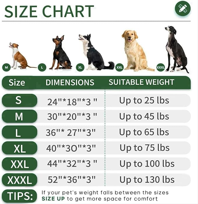 KHONSU PET Outdoor Waterproof Dog Bed Durable Tough Bed - Not Chew Proof (100lb Size XXL)