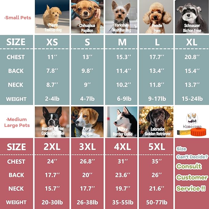 Koneseve Dog Shirt Breathable Cotton Stretchy Clothes for Small Pets 2-Pack Sunny Red & Smoky Blue M