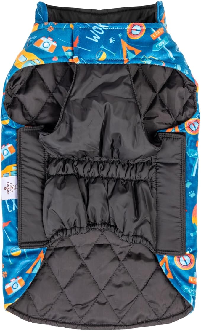 CuteBone Winter Dog Jacket - Reversible, Windproof & Waterproof, Thick Soft Coat with Leash Hole for Small, Medium & Large Dogs