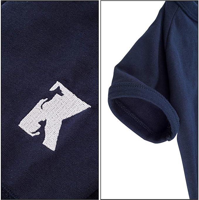 Koneseve Dog Shirts Soft Cotton Dog Clothes Stretchy T-Shirt for Small Medium Large Dogs Cat Shirt Breathable Puppy Outfit Kitten Apparel Pet Pullover Tee Blank Basic Sweatshirt 2-Pack Blue & Red 3XL