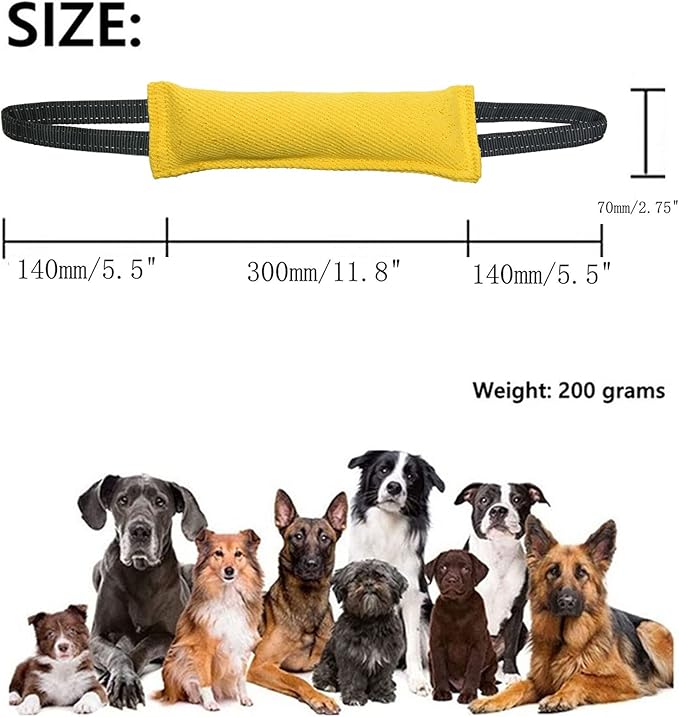 Clysrou Dog Tug Toy Tough Jute Bite Pillow Lasting Training Equipment Puppy to Large Dogs Interactive