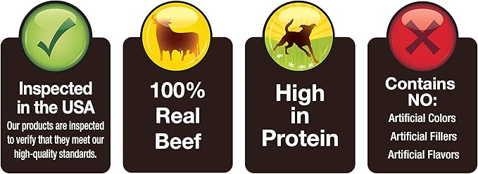 Cadet 100% Beef Strip Long Lasting Chews for Dogs, Single Ingredient Beef Esophagus Dog Treats, Natural High Protein Rawhide Alternative for Small & Large Dogs, 1.4 Ounce